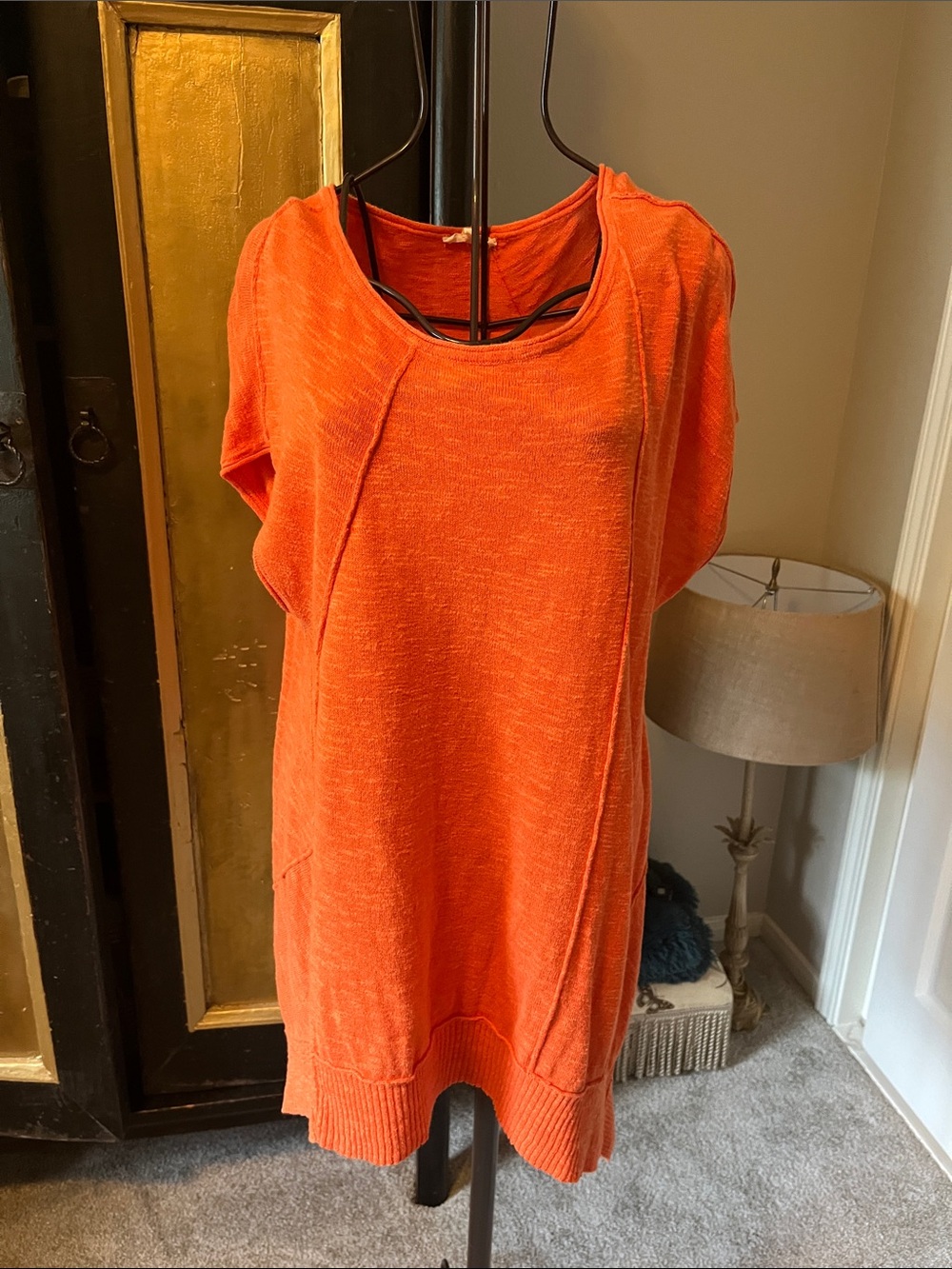 Eileen Fisher Bright Orange Knit Tunic
